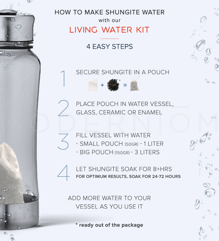 How to make Shungite water with Living Water Kit - 4 easy steps