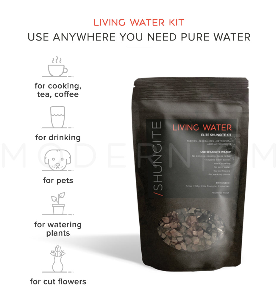Living Water Kit - Shungite for pure water use