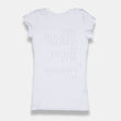 Load image into Gallery viewer, White t-shirt back with The Modern World... text