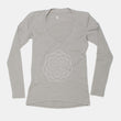 Load image into Gallery viewer, gray flower long sleeve t-shirt