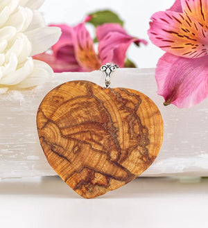 palo santo heart pendant