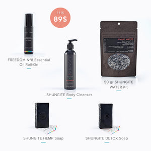 Essential Oil, Body Cleanser, Water Kit & Soaps