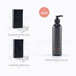 BeWell Shungite Bundles - Detox Soap & Body Cleanser