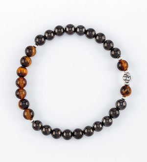 bracelet, shungite, tiger eye, silver