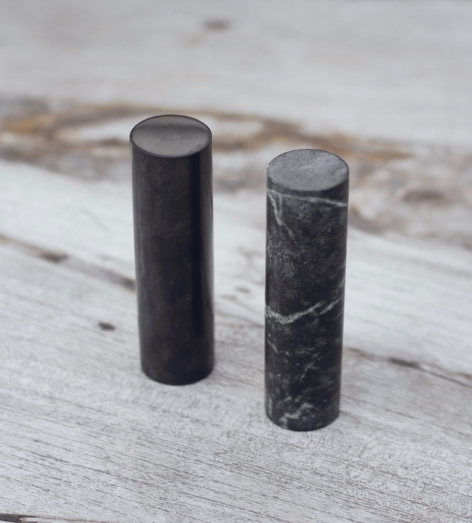Shungite Harmonizers | Cylinder Set | Stress Relief & Energy Balance