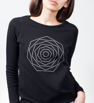 black flower sweatshirt