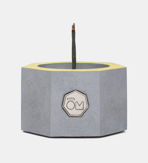 incense burner, cement, yellow