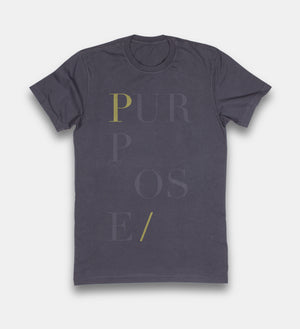 Men's T-shirt, charcoal grey, yellow accents